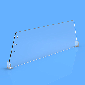 DIVIDER 120X585 MM (HXL), WITH TWO FIXING POINTS, "T" FRONT 20X24 MM ON BOTH ENDS