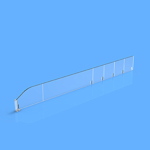 PET DIVIDER 50X485 MM (HXL), "L" FRONT IN RIGHT SIDE, 12X30 MM, BREAKING POINTS TO EVERY 50 MM