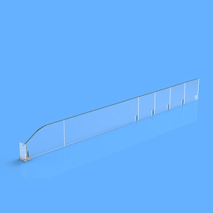 PET DIVIDER 50X485 MM (HXL), "T" FRONT 25X30 MM, BREAKING POINTS TO EVERY 50 MM