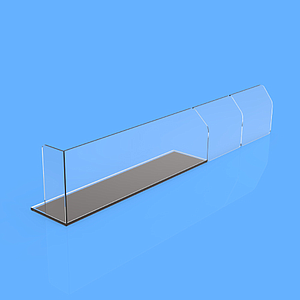 PET DIVIDER 50X255 MM, WITH "L" FRONT LEFT 20X50 MM, TWO BRAKING POINTS AT 155 MM OR 205 MM, MAGNETIC BASE
