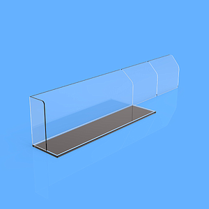 PET DIVIDER 50X255 MM, WITH "L" FRONT RIGHT 20X50 MM, TWO BRAKING POINTS AT 155 MM OR 205 MM, MAGNETIC BASE