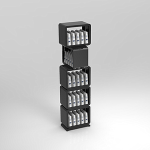 CUBICAL MODULAR DISPLAY, 5 CUBES 490X340 MM+BASE