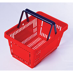 SHOPPING BASKET WITH 2 HANDLES, 28 L