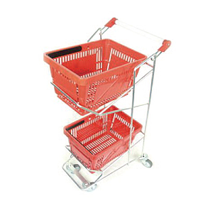 SHOPPING CART FOR 2 BASKETS