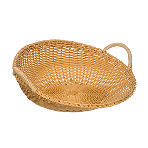 BRAIDED ROUND BASKET WITH TWO HANDLES, 420X185 MM (DXH)