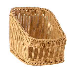 BRAIDED BASKET, 300X400 MM BASE DIAMETER (LXl), HEIGHT: 160 MM IN FRONT AND 270 MM IN BACK