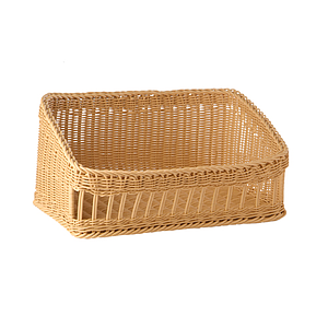 BRAIDED BASKET, 600X400 MM BASE DIAMETER (LXl), HEIGHT: 160 MM IN FRONT AND 270 MM IN BACK