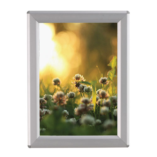 OPTIFRAME A4, 210X297 MM (LXl),  25 MM WIDTH ALUMINUM PROFILE, WITH MITRED CORNER AND SUPPOT ON BACK SIDE