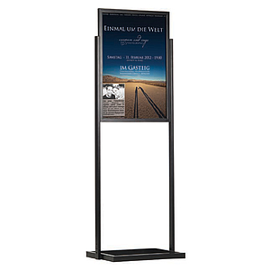 BLACK ALUMINIUM ECO INFOBOARD, FRAME SIZE: 500X700 MM