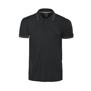 PIQUE TOP RIB POLO T-SHIRT, WITH THREE BUTTONS ON THE PLACKET