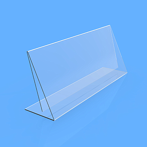INCLINED MENU HOLDER, FOR 90X40 MM SIZE, 0,3 MM ANTIREFLECTIVE 