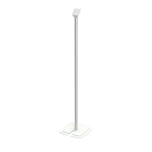 STAND WITH METALLIC RECTANGULAR BASE, ALUMINIUM ROD OF H 1000 MM AND ADAPTOR FOR LEAFLET DISPENSER