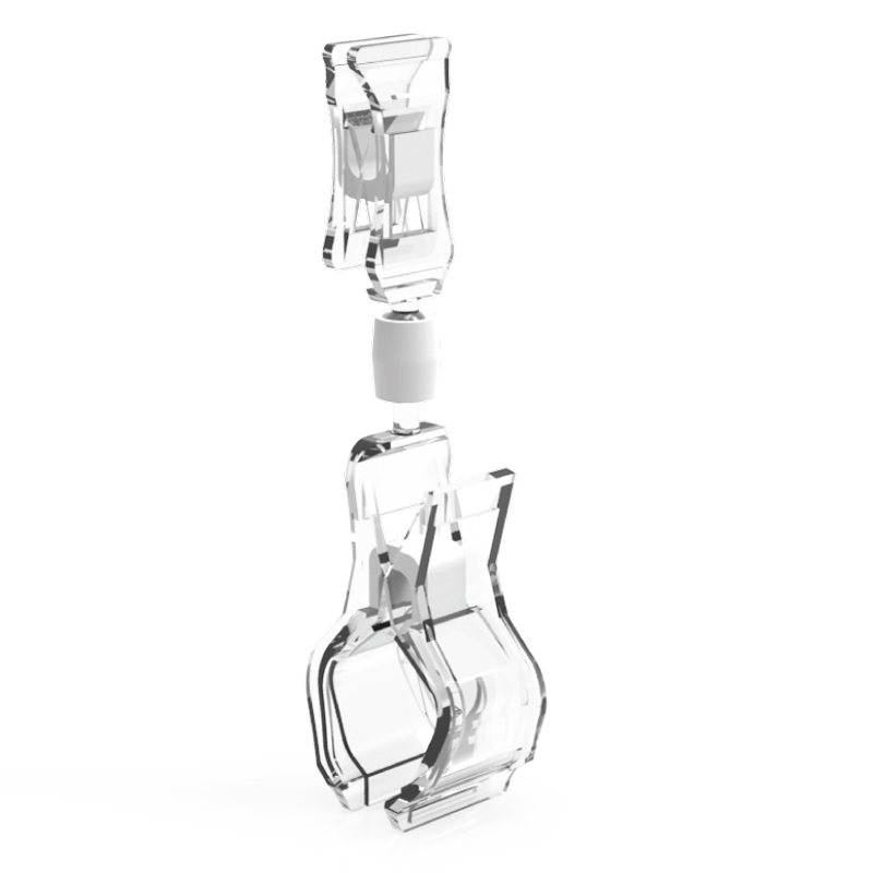CLEAR GRIP SYSTEM CONSISTING A LARGE CLAMP,  CONNECTOR AND A SMALL CLAMP