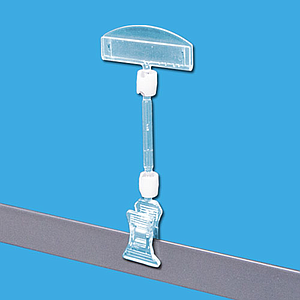 CLEAR GRIP SYSTEM CONSISTING A SMALL CLAMP, A LABEL HOLDER, A SMALL TUBE AND TWO JOINTS