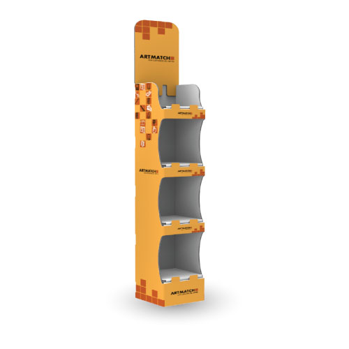 20 KG, CORRUGATED CARDBOARD DISPLAY 200x200x1190+350 MM HEADER