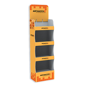 40 KG, CORRUGATED POLYPROPYLENE DISPLAY 305x405x1250+300 MM HEADER