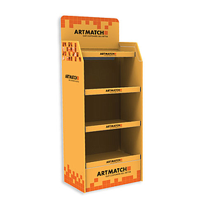 40 KG, CORRUGATED CARDBOARD DISPLAY 530x670x1550+275 MM HEADER