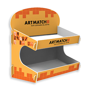 4 KG, PVC FOAM COUNTER DISPLAY 165x260x205+85 MM HEADER