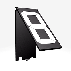 PP60 SINGLE DIGIT HINGED MODULE BLACK, 80X37 MM, WITH HOLDER