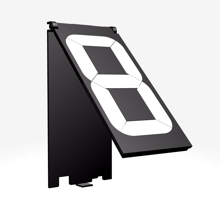 PP80 SINGLE DIGIT, HINGED BLACK MODULE, 100X48 MM, WITH HOLDER