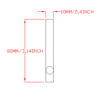 PP60 POINT HINGED MODULE BLACK, 80X10 MM, WITH HOLDER