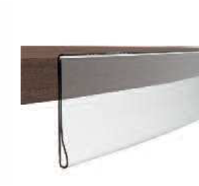 DBR SCANNING RAIL, 52X1000 MM, WITH ADHESIVE TAPE FOR ROUNDED SHELVES, WITHOUT GRIP 