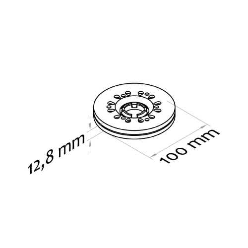 ROTARY DISK D 100 MM, WITHOUT ADHESIVE