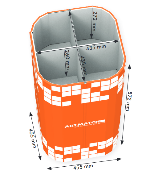 DISPLAY 872x455x455 MM - CORRUGATED CARDBOARD