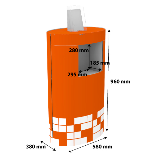 11 KG, ELLIPSE DISPLAY 380x580x960 MM